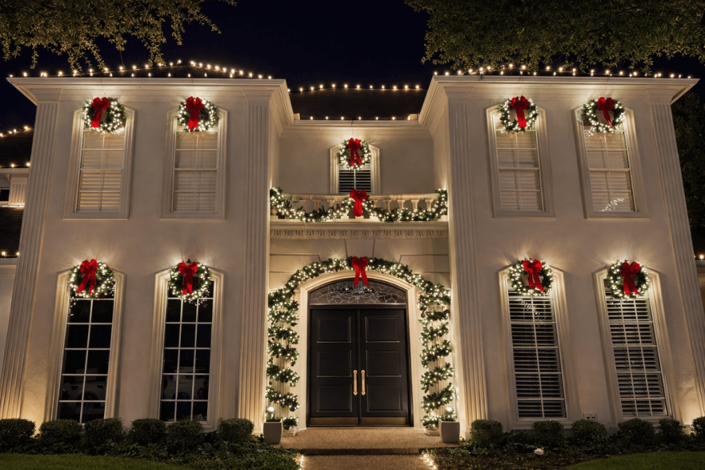 Outdoor Christmas lights plano tx